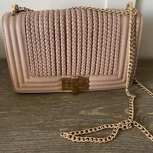 Lulu’s Let’s Go Out Later Beige Braided Crossbody Purse